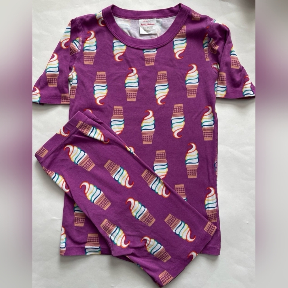 Hanna Andersson ice cream pajamas set size 10